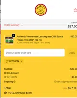 kitchen coupon verification screenshot