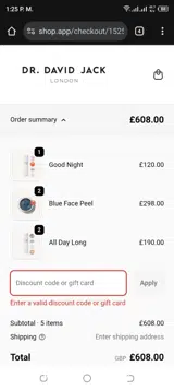 BF20 coupon verification screenshot
