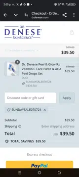 SundaySale070724 coupon verification screenshot