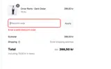 DRDENIM20 coupon verification screenshot
