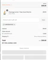 LABORDAYSALE coupon verification screenshot