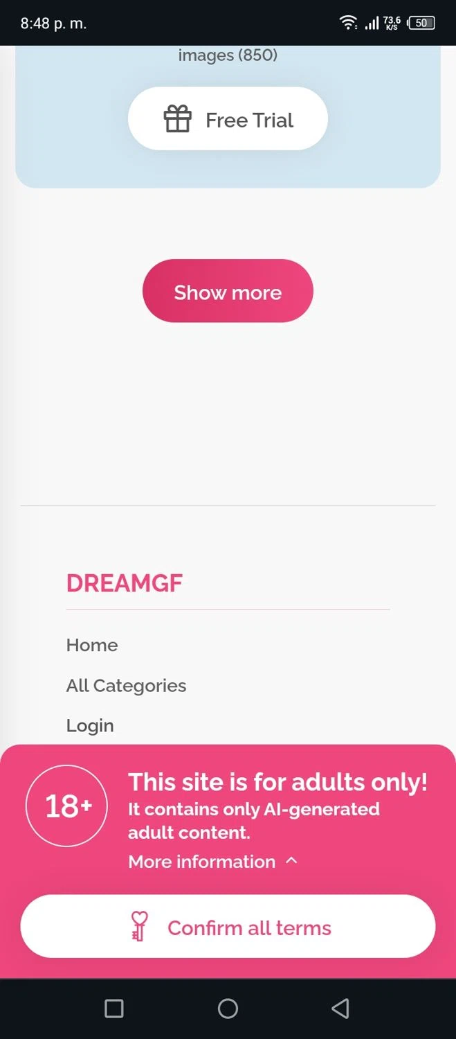 DreamGF AI checkout page showing DreamGF AI promo code box | Screenshot taken by SimplyCodes community member on Dec 27, 2023