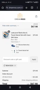 BDAY2024 coupon verification screenshot