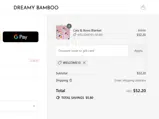 Dreamy Bamboo coupon verification screenshot