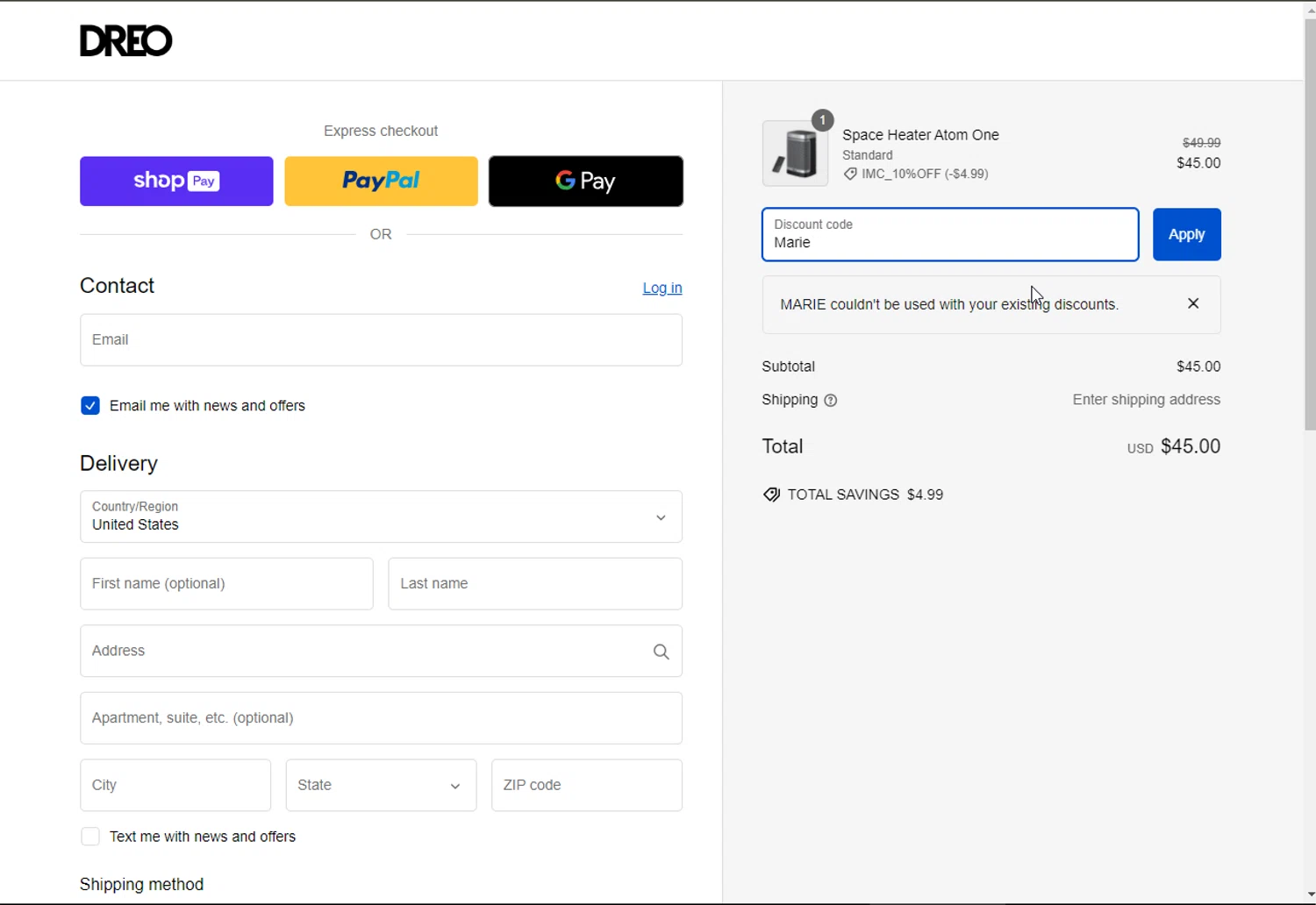 how to use Dreo coupons