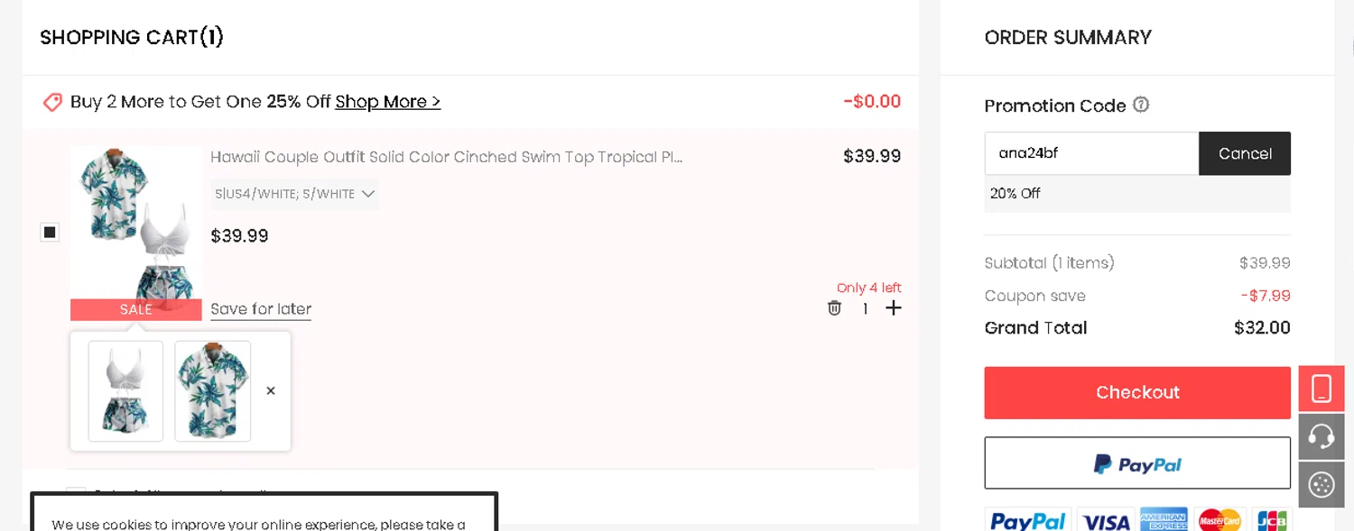 Dresslily promo code screenshot showing code ana24bf applied at Dresslily checkout page. Uploaded by SimplyCodes community member Goto_Ch on Jul 18, 2025
