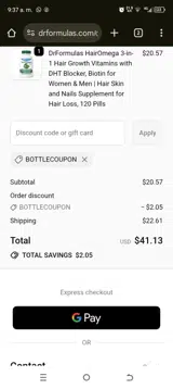BOTTLECOUPON coupon verification screenshot