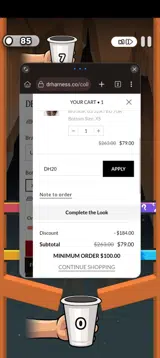 Dr. Harness coupon verification screenshot