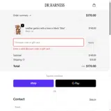 Dr. Harness coupon verification screenshot