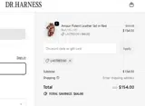 Dr. Harness coupon verification screenshot