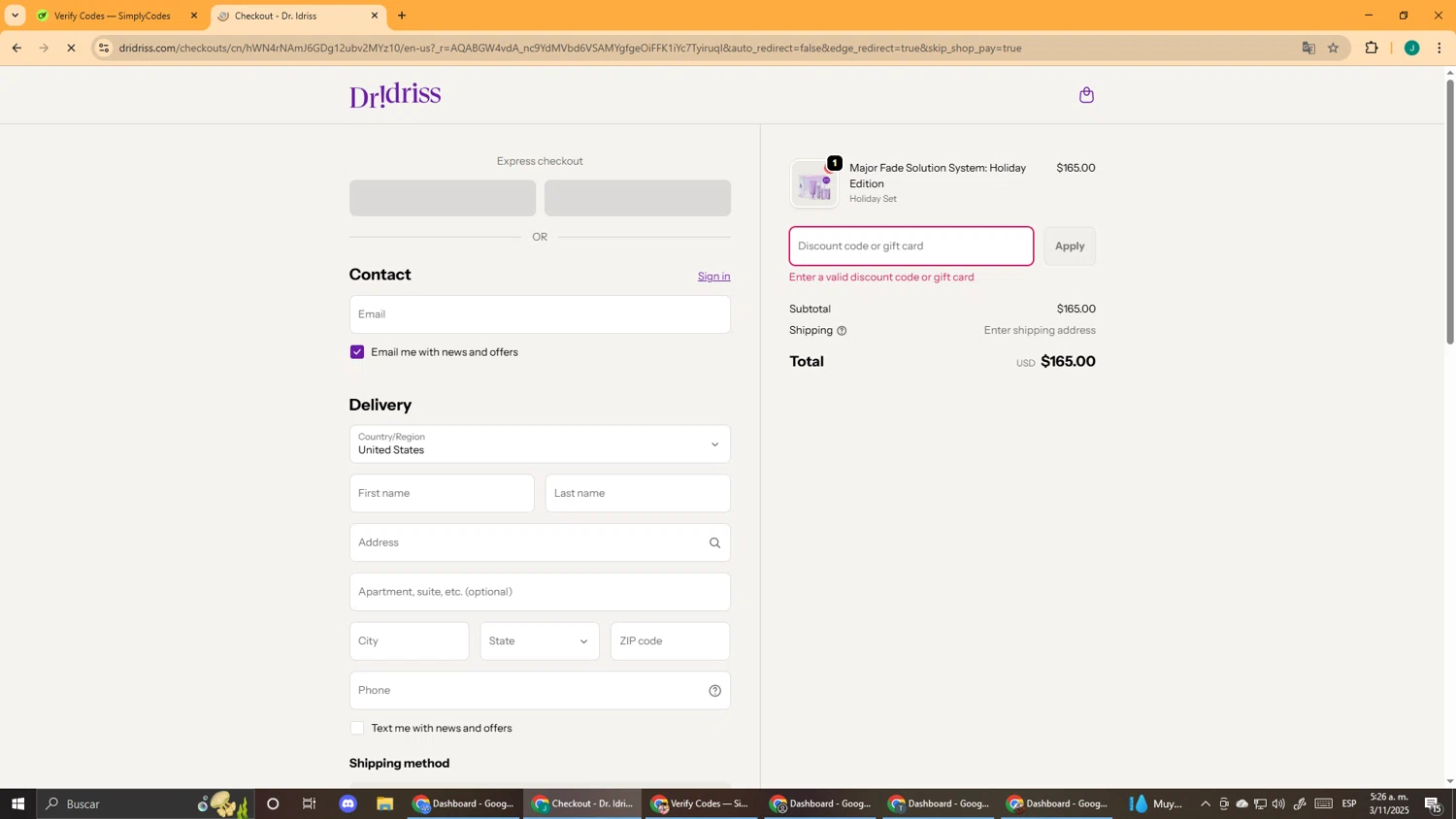 Dr. Idriss discount code screenshot showing code NERD-FS24 applied at Dr. Idriss checkout page. Uploaded by SimplyCodes community member DealScout5970 on Nov 3, 2025