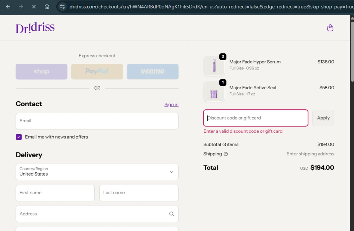 Dr. Idriss discount code screenshot showing code Save10% applied at Dr. Idriss checkout page. Uploaded by SimplyCodes community member xAngel on Oct 16, 2025