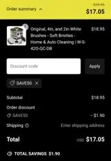 Save50 coupon verification screenshot