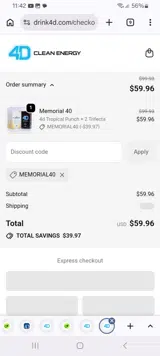 MEMORIAL40 coupon verification screenshot