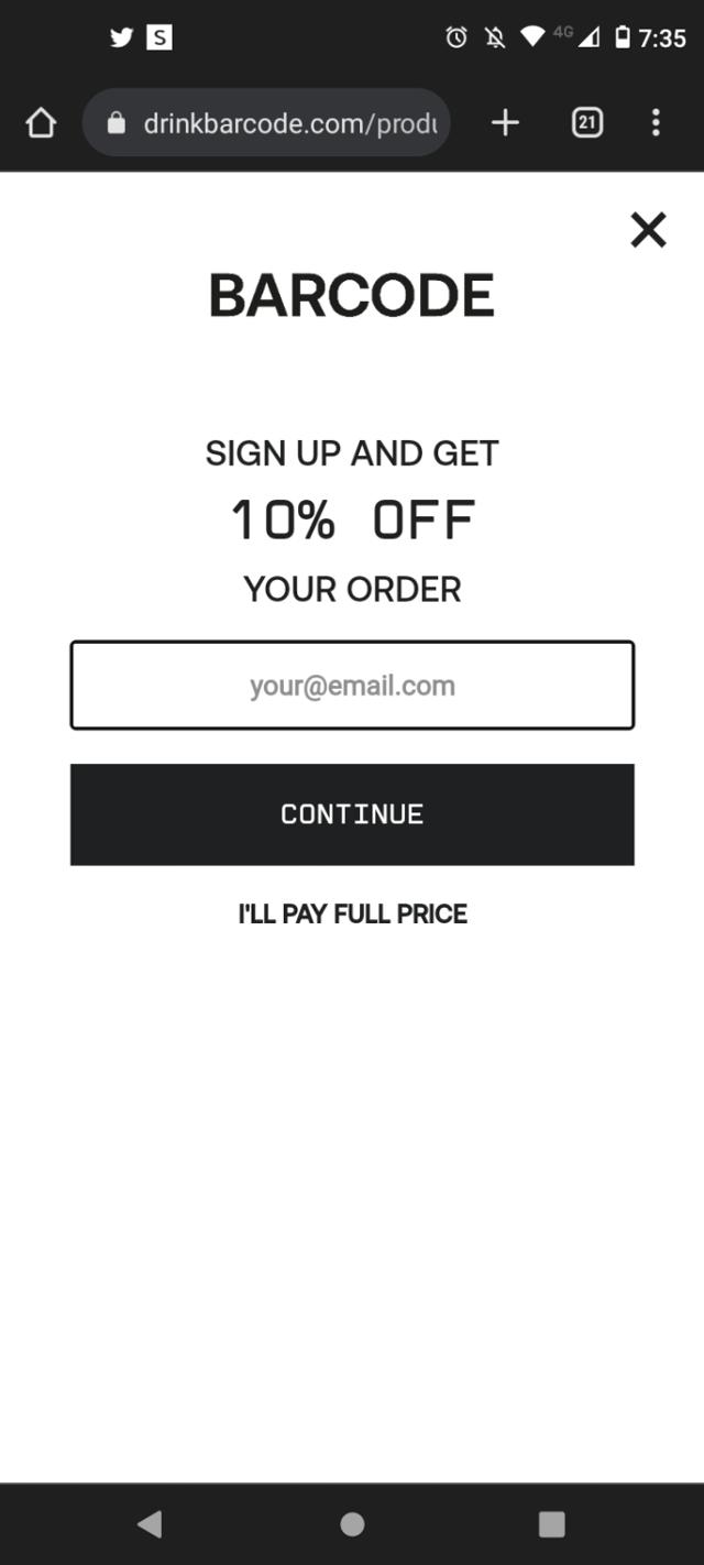 Barcode checkout page showing Barcode promo code box | Screenshot taken by SimplyCodes community member on Jun 28, 2023
