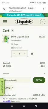 AYA12 coupon verification screenshot