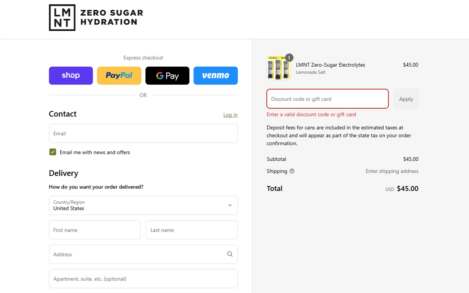DrinkLMNT discount code screenshot showing code LAKEWAY applied at DrinkLMNT checkout page. Uploaded by SimplyCodes community member VoucherVirtuoso2520 on Sep 1, 2025