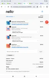 Drink Nello coupon verification screenshot