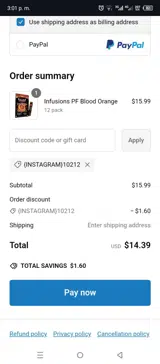 {INSTAGRAM}10212 coupon verification screenshot
