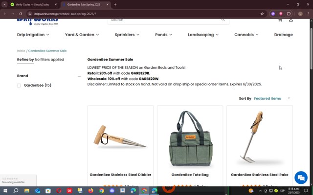 Dripworks checkout page showing Dripworks coupon code box | Screenshot taken by SimplyCodes community member on Jul 25, 2025