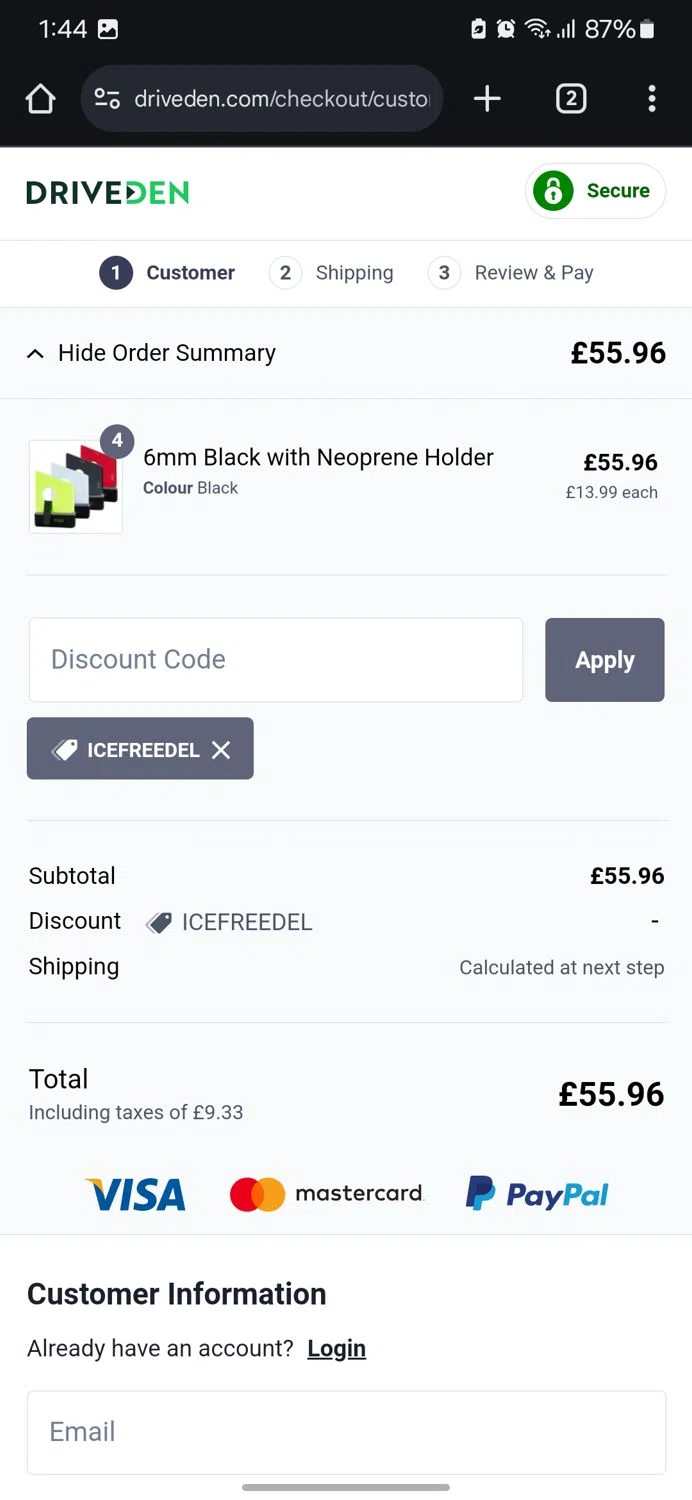 how to use DriveDen coupons
