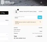 Drive Protected coupon verification screenshot