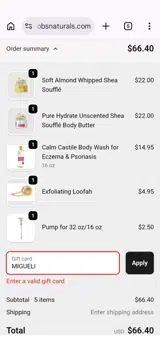 MIGUELI coupon verification screenshot