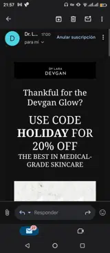 HOLIDAY coupon verification screenshot