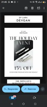 Holiday coupon verification screenshot
