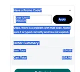 Dr. Martens coupon verification screenshot