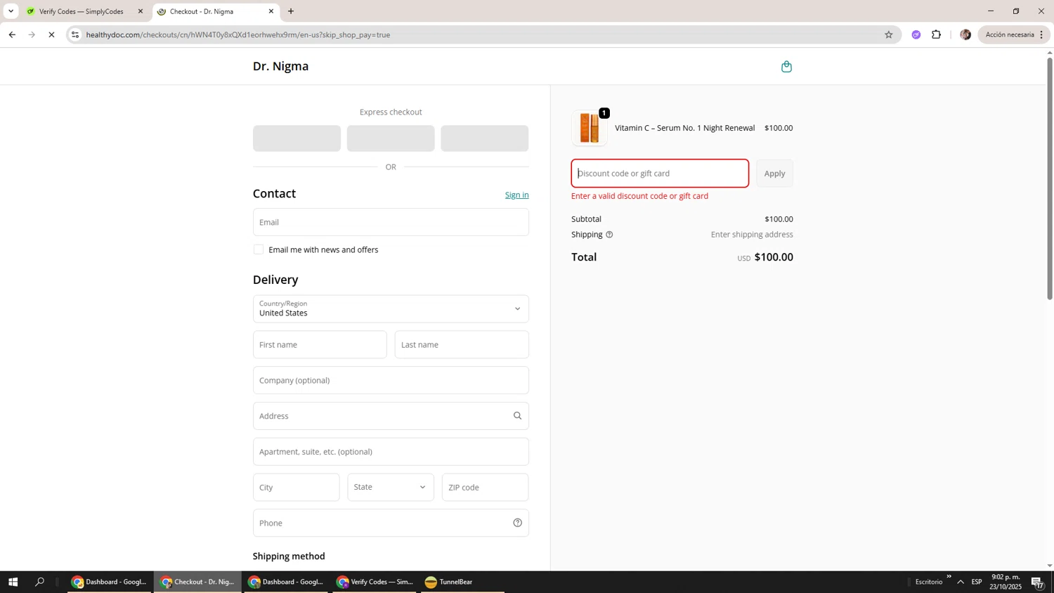 Dr. Nigma Talib promo code screenshot showing code 50%OFF applied at Dr. Nigma Talib checkout page. Uploaded by SimplyCodes community member Levi_Ackerman on Oct 24, 2025