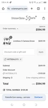 HOTDEALS15 coupon verification screenshot
