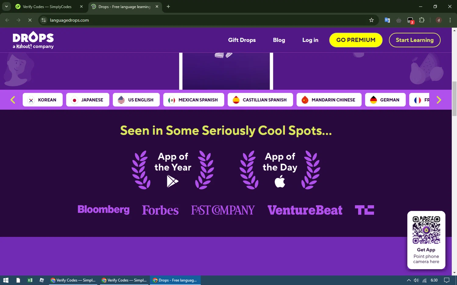 Drops checkout page showing Drops discount code box | Screenshot taken by SimplyCodes community member on Feb 21, 2025