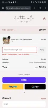 TIKTOK coupon verification screenshot