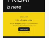 BLKFR25 coupon verification screenshot
