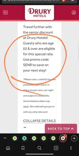SENR coupon verification screenshot