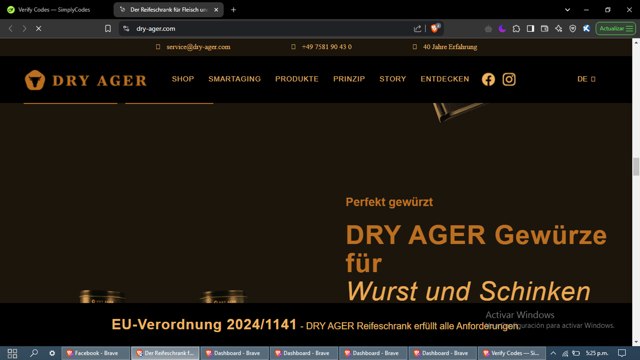 Dry Ager checkout page showing Dry Ager promo code box | Screenshot taken by SimplyCodes community member on Mar 23, 2025