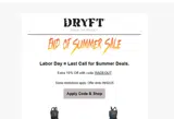 DRYFT coupon verification screenshot