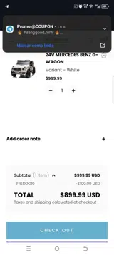 Freddo10 coupon verification screenshot