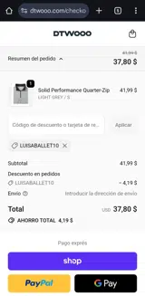 LUISABALLET10 coupon verification screenshot