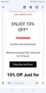 DubCharge coupon verification screenshot