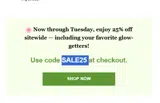 SALE25 coupon verification screenshot