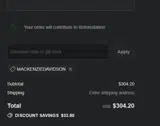 MACKENZIEDAVIDSON coupon verification screenshot