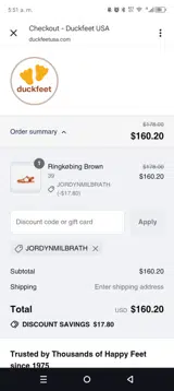 Jordynmilbrath coupon verification screenshot