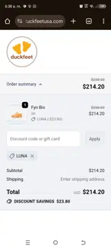 LUNA coupon verification screenshot