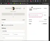 Duck Head coupon verification screenshot