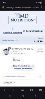 Shipfree coupon verification screenshot