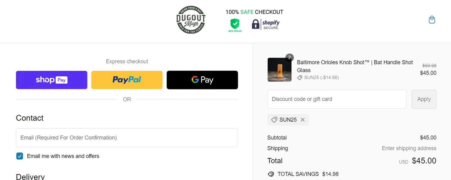 Dugout Mugs Discount Codes 25 Off October 2024