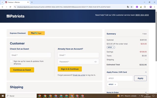 Duluth Trading checkout page showing Duluth Trading promo code box | Screenshot taken by SimplyCodes community member on Aug 7, 2025