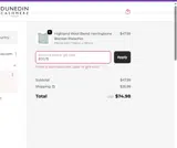 Dunedin Cashmere coupon verification screenshot